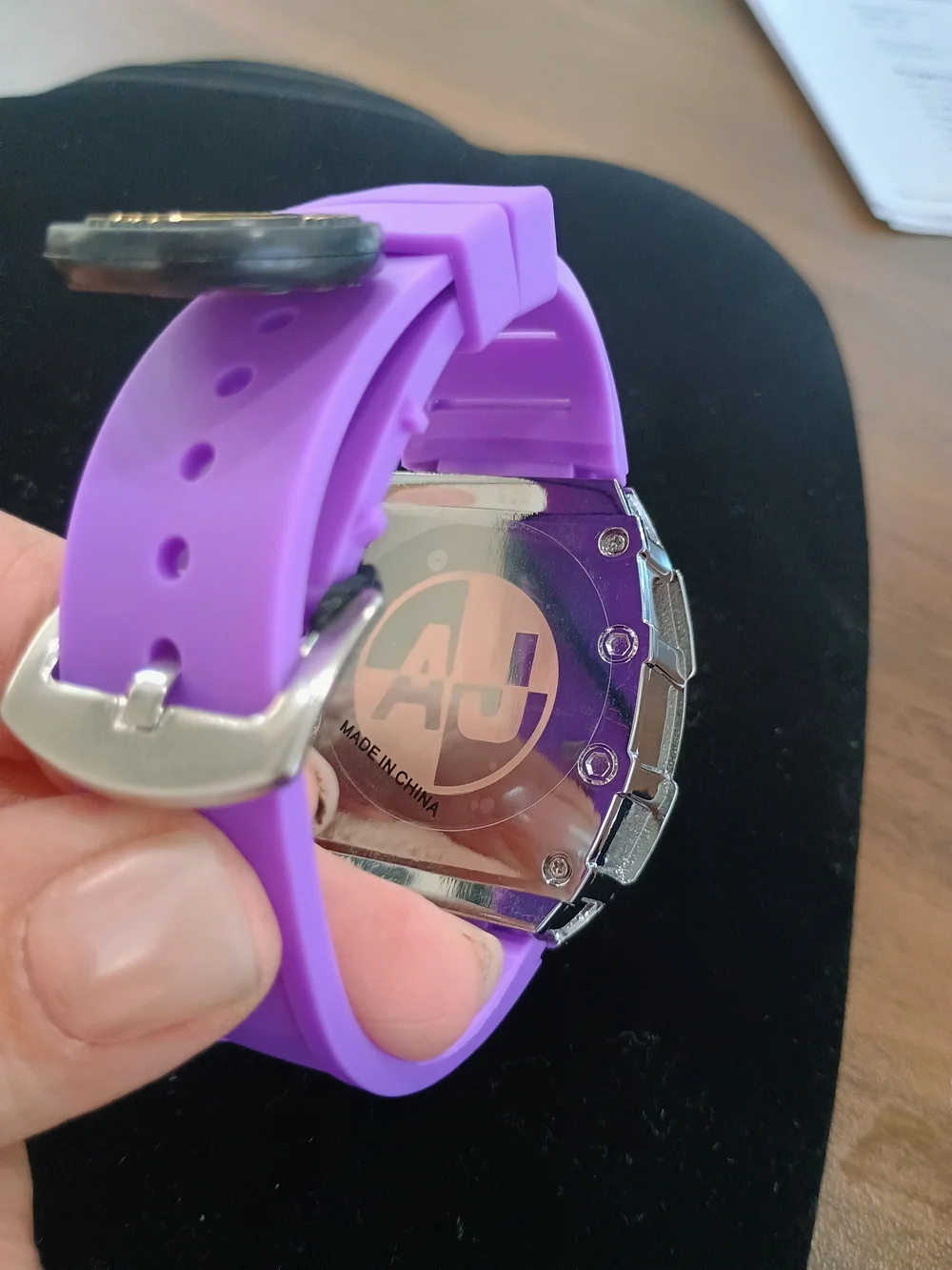 Purple Skull Dial Crystal Accent Women's Watch - Picture 4 of 6